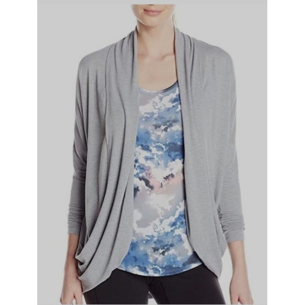 RDI Women's Plus Size Cocoon Open Front Lightweight Cardigan in Charcoal Size 2X